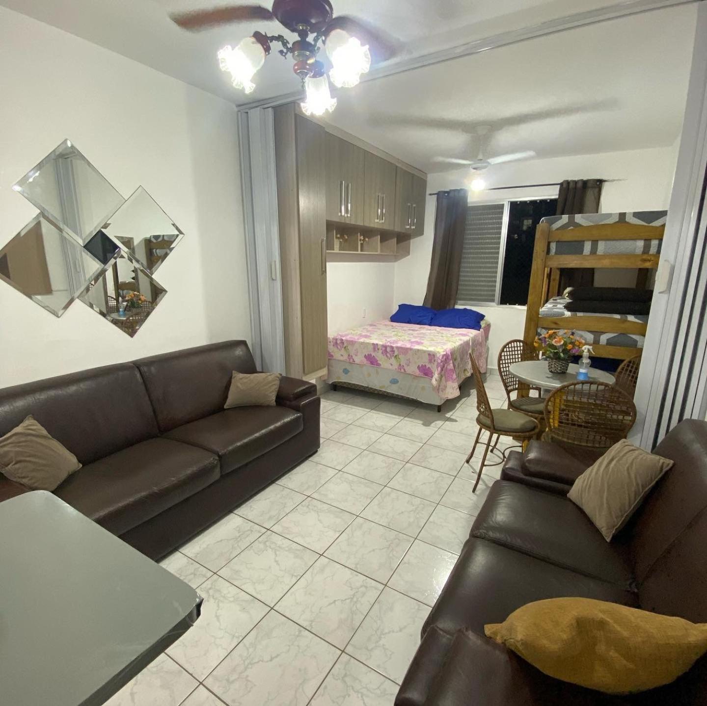 Apartamento Kitnet Pe Na Areia Praia Ocian برايا جراندي المظهر الخارجي الصورة
